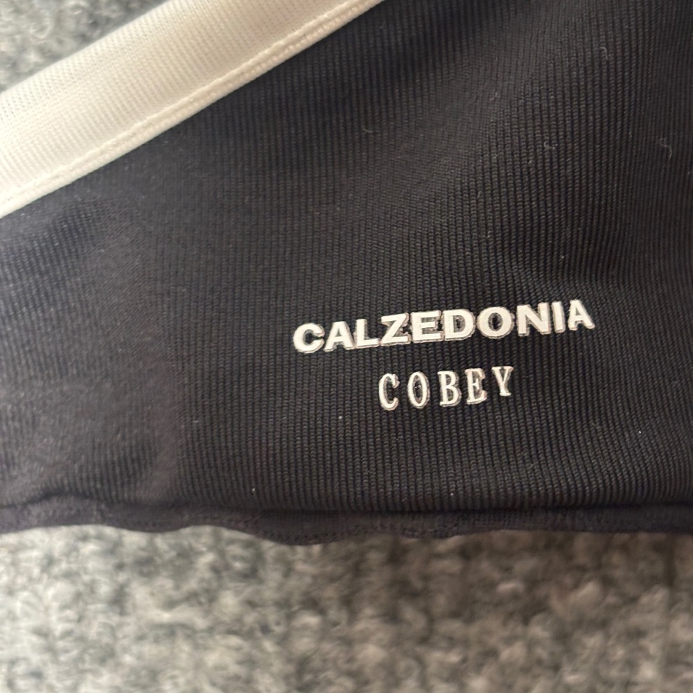 Calzedonia Bikini Set Womens S Black White Cobey Seersucker Underwire Halter - Picture 3 of 11